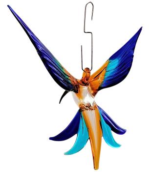 Hängevogel, Kolibri (braun-hellblau-dunkelblau)